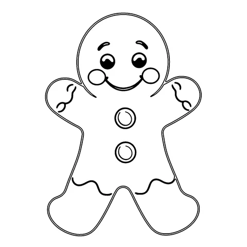 Gingerbread man coloring page