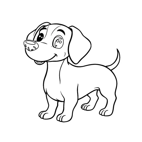 Dachshund coloring page