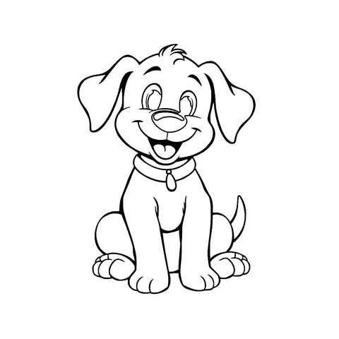 Dogs coloring page