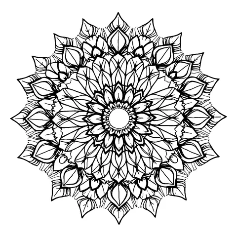Flower mandala coloring page