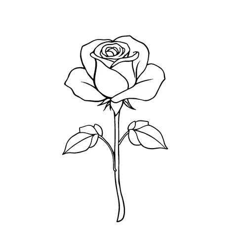 Rose coloring page